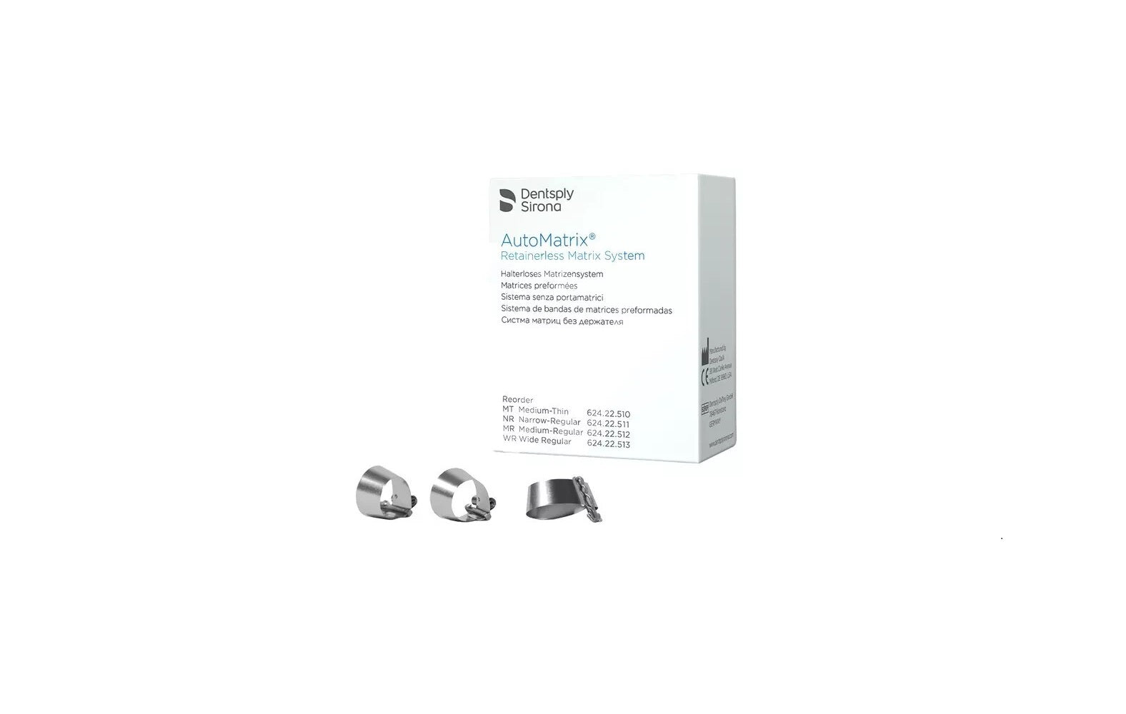 Dentsply AUTOMATRIX Retainerless Dental Matrix System 72 Bands Pack MEDIUM THIN